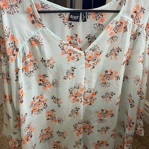 Sheer cruel mid sleeve top